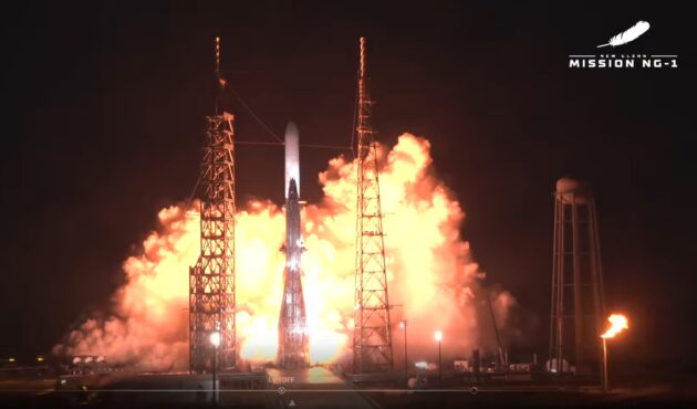 New Glenn rocket lifts off