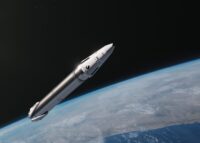 Illustration: Stoke Space Nova rocket ascending into orbit