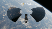 Illustration: Portal Space System's Supernova space vehicle in orbit